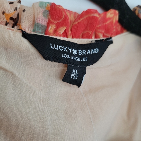 NWT Lucky Brand Tiered Fall Autumn Dress - Size XL - Picture 6 of 6